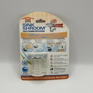 SinkShroom® Chrome Award-Winning Drain Hair Catcher Strainer Snare by TubShroom